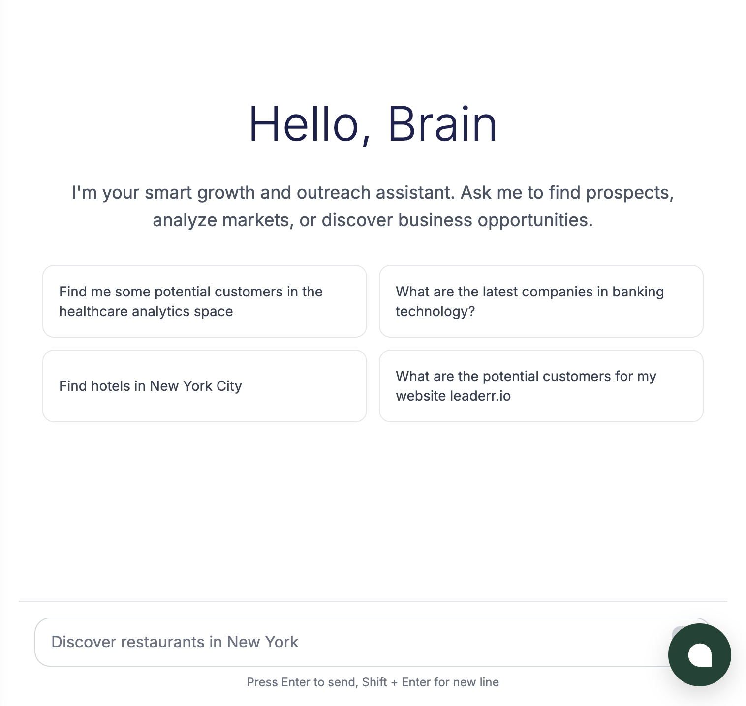 Chat with AI to Find Perfect Prospects