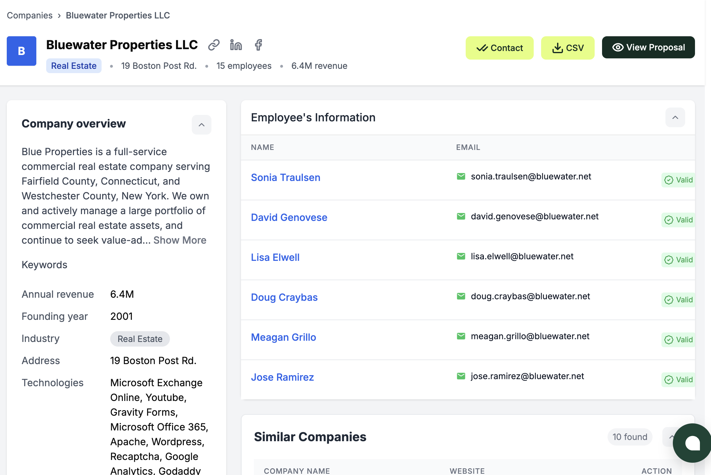 Instant Company Intelligence by Domain
